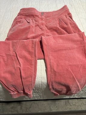 Anthropologie Coral Pink Corduroy Joggers